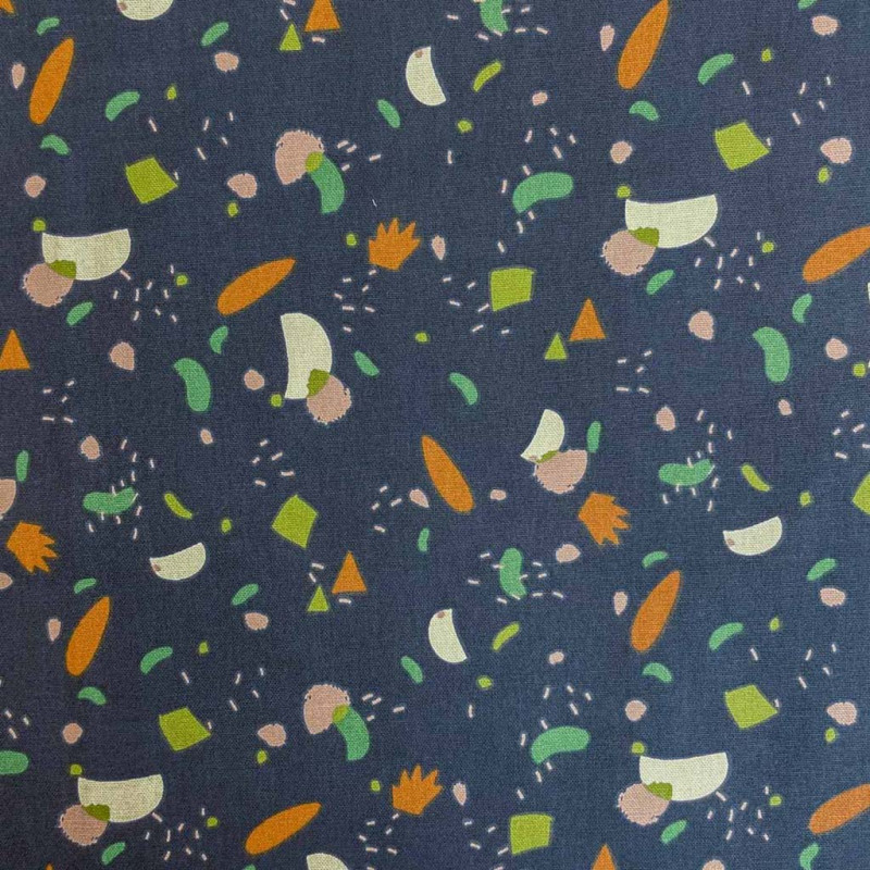 Printed Half Panama CUTZY Indigo / Faded Multicolored